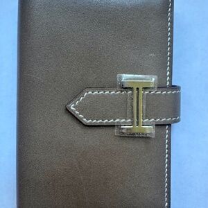 Hermès Béarn Cardholder Epsom Leather Gold Palladium H Authentic